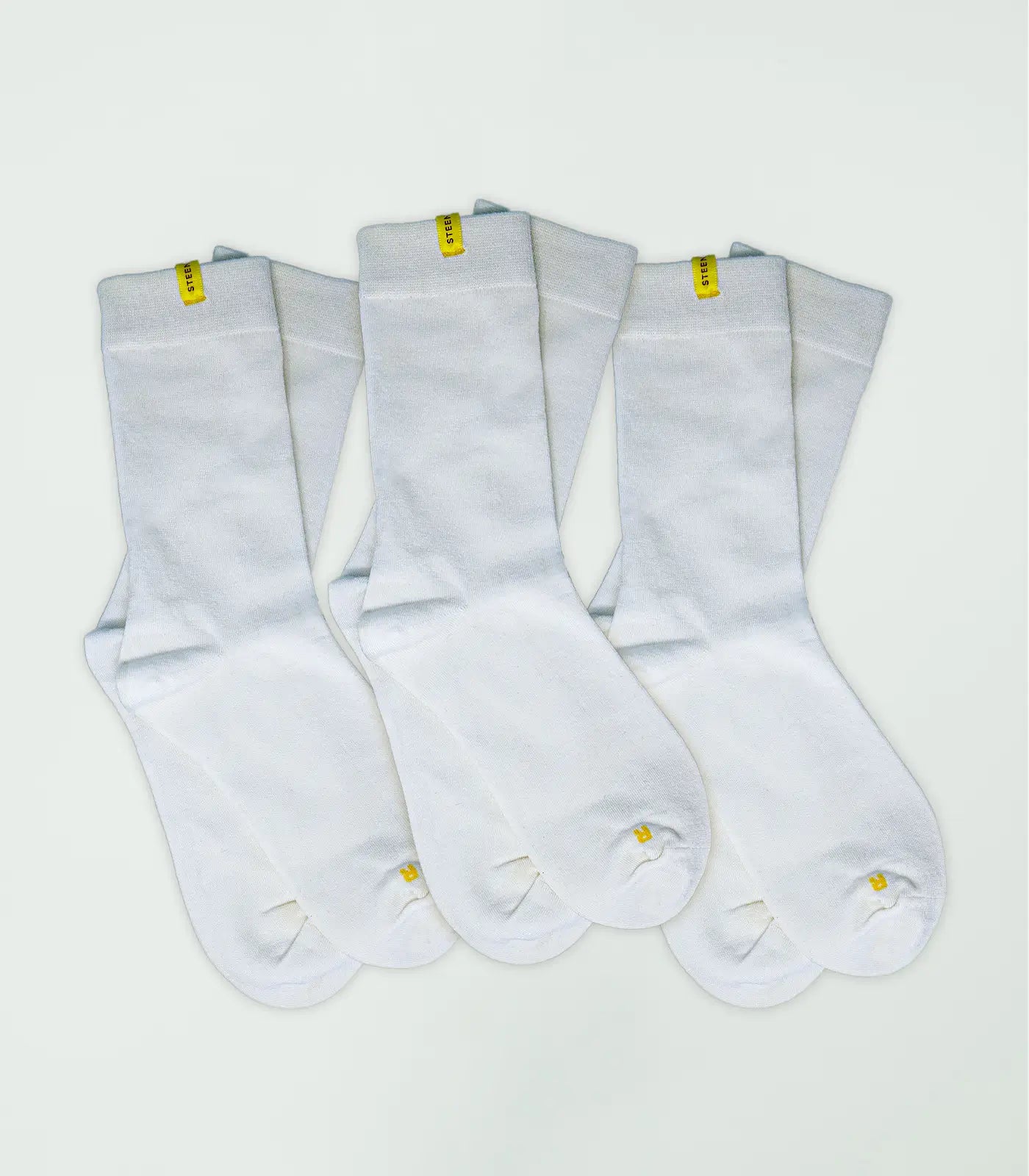 Steen White Bamboo Socks 3-Pack